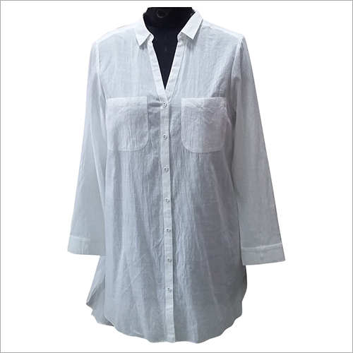 Ladies Long Plain Shirt Beachwear Dress Size: Small