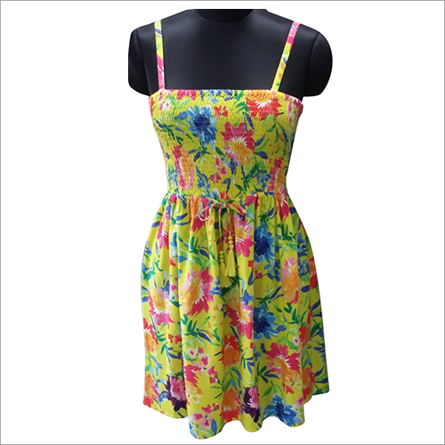 Ladies Sleevless Printed Beachwear Dress Size: Small