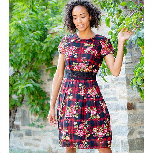 Ladies Batik Stripe Dress Size: Small