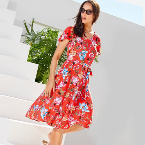 Ladies Floral Printed Dress - 100% Cotton, Available in Sizes XS-XXXL | Breathable Fabric, Perfect Fit, Variety of Designs and Colors