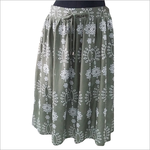 Ladies Fancy Short Skirt - Cotton, 18 Inches, Floral Print | Soft Fabric, Elasticated Waist, Color Fastness, Comfortable Fit