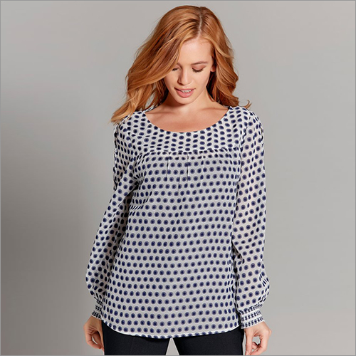 Ladies Dobby Spot Top