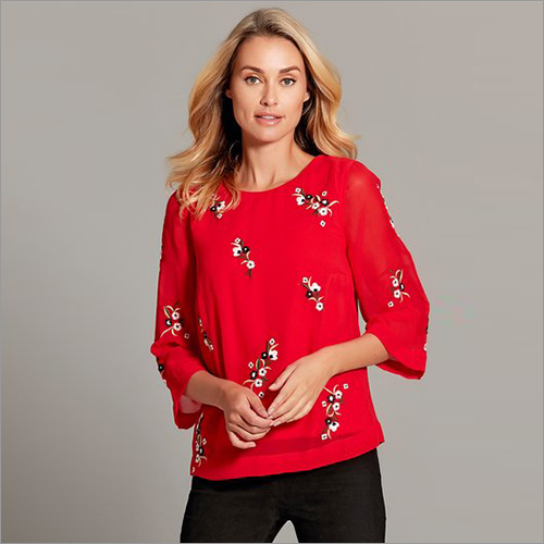 Ladies Full Sleeve Printed Top