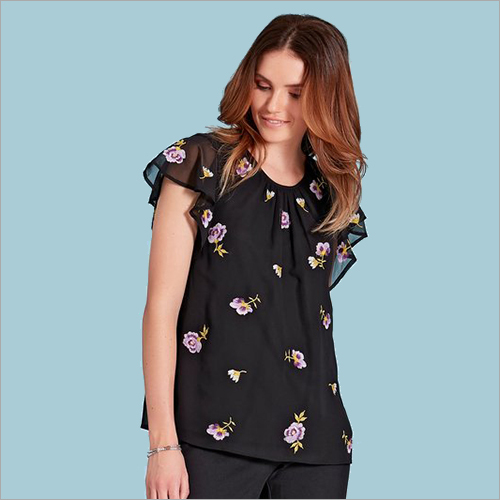 Ladies Half Sleeve Printed Top