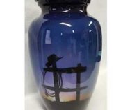 Blue Aluminium Funeral Urns