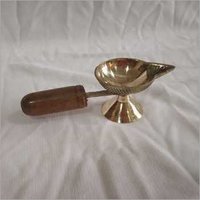 Antique Brass Diya Stand - Brass Material, Polished Finish | Lightweight, Multi-size, Elegant Hindu Design For Pooja