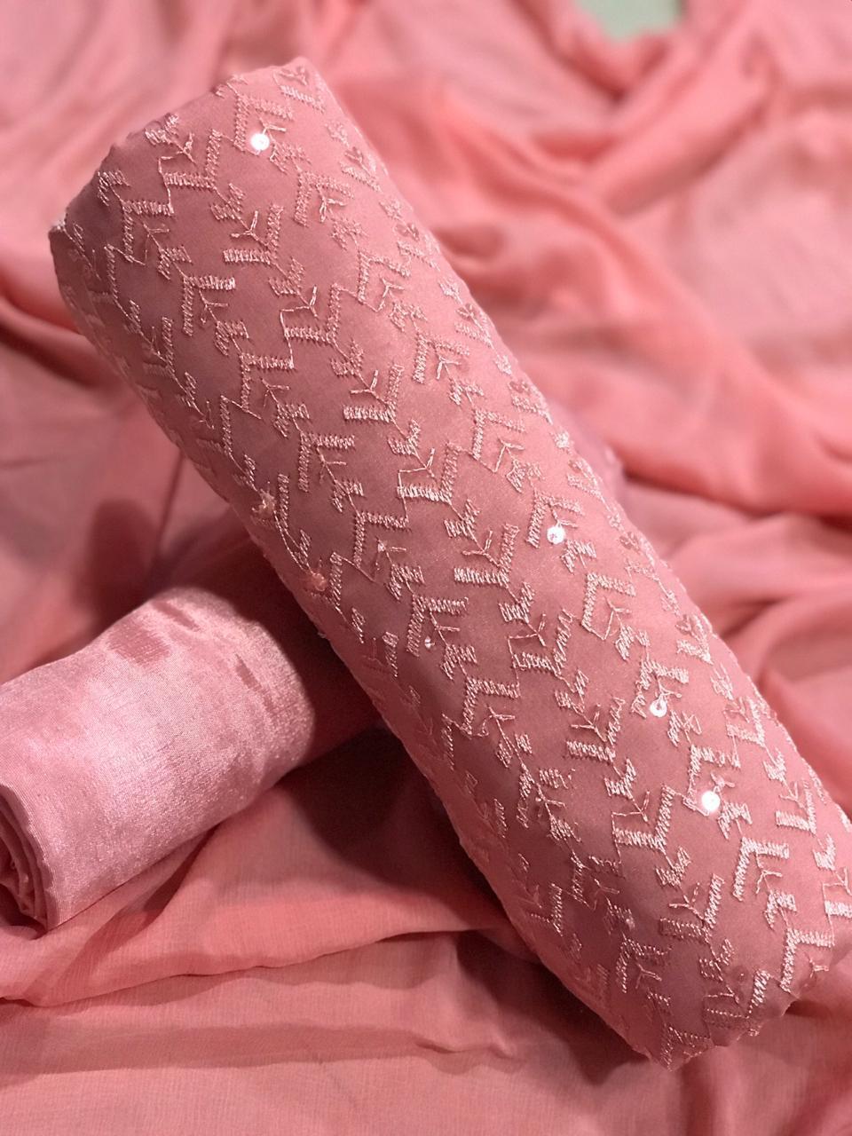 Cotton Embroidery Chudidar Dress Material