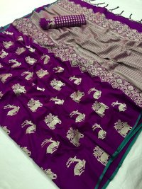 Soft Silk Kalamkari Designer Saree