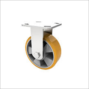 Fabricated Castor - Mild Steel & Rubber, 5-45 mm Width | Galvanized Finish, Ideal for Trolley Use