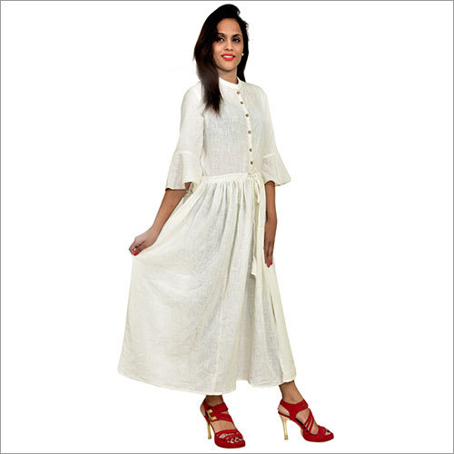 Dwarkas White Dress