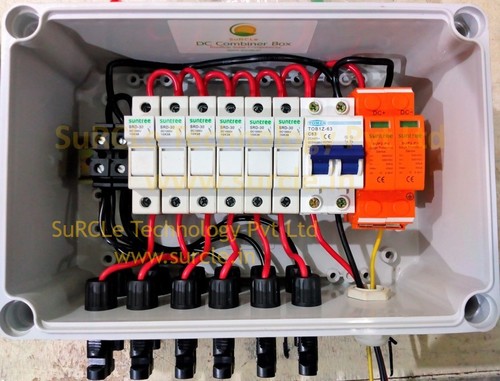 SuRCLe Solar - 600V DCDB for Up to 20kW Inverter | XLPE Material, 280x190x130 mm, 6 Strings, 15A Fuse & 63A MCB, IP67 Waterproof Protection