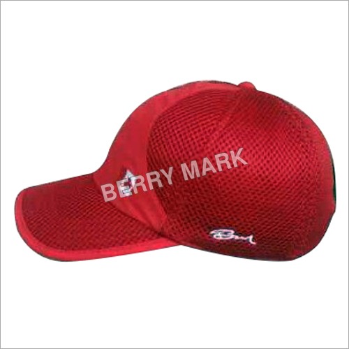 Red Hosiery Sports Cap