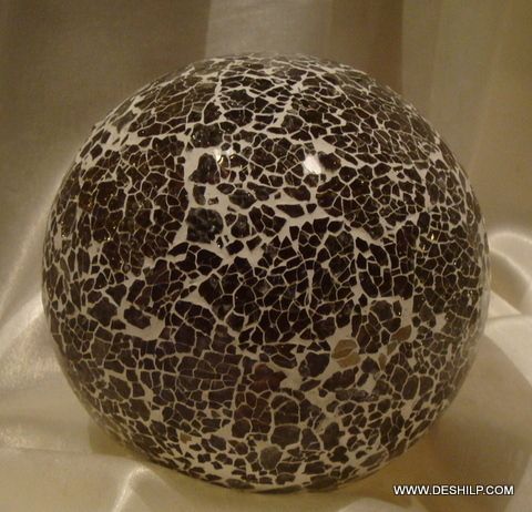 Antique Imitation Glass Mosaic Ball Shape Votive Holder