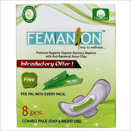 Premium Femanion Sanitary Napkins -INTRODUCTORY OFFER,FREE ONE PEE PAL FEMALE URINATION DEVICE