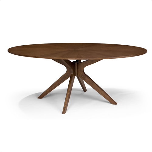 Oval Shaped Dining Wooden Table