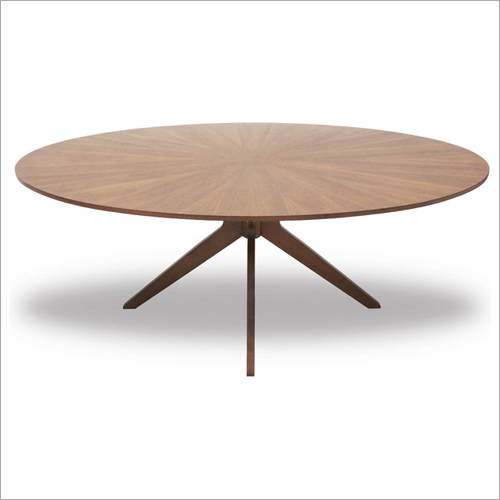 Modern Oval Shaped Dining Wooden Table
