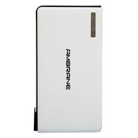 Ambrane Plush Power Bank - 15000mAh Lithium Battery, Rotatable Design, White Color, AMOLED Display | Backup 4-8 Hours, 2GB RAM, Android OS