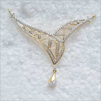 Ladies Polished Diamond Mangalsutra Pendant