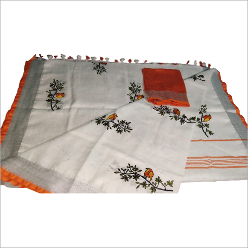Ladies embroidered saree