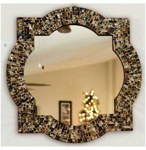 Mosaic wall mirror