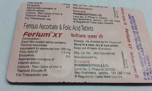 Ferrous Ascorbate Folic Acide Tablets Specific Drug