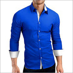 Blue And White Designer Men Shirt