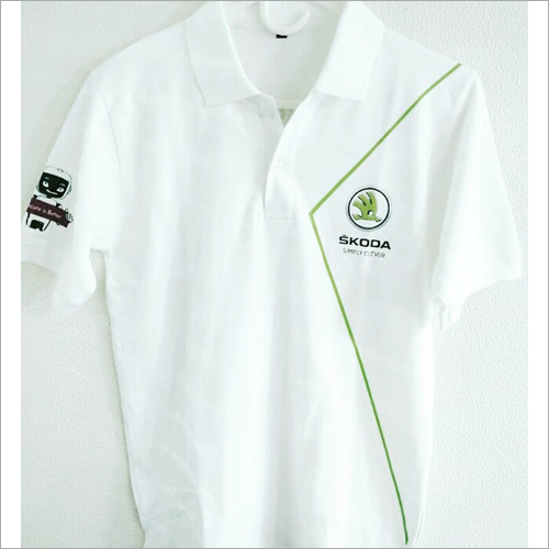 Polyester Mens Collar Neck T-Shirt