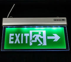 Emergency exit sign board