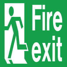 fire exit signs boards