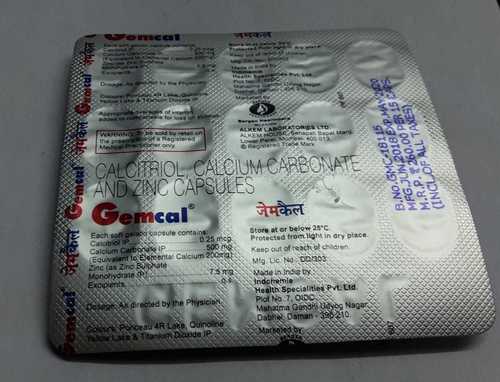 Calcitrol Calcium Tablets Zinc Capsules General Medicines