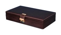 Hard Craft Watch Box Case PU Leather for 8 Watch Slots with Jewellery slots - Brown