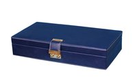 Hard Craft Watch Box Case PU Leather for 8 Watch Slots with Jewellery slots - Blue