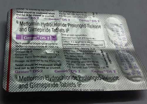Metformin Hydrocloride Prilong Released Glimepride Tablets Specific Drug