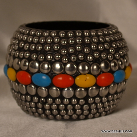 Round Mosaic Glass Candle Holder