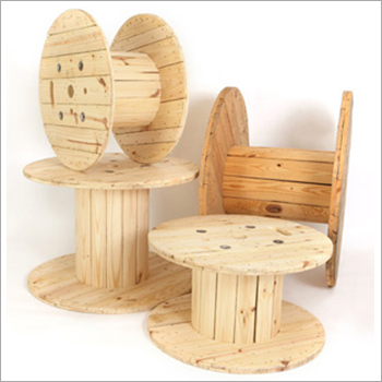 Empty Wooden Cable Drum - Pine Wood, 500-1200mm Diameter | Strong, Lightweight, Durable, Weatherproof