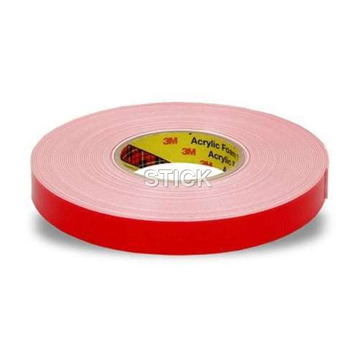 Acrylic Foam Tape - Red, 2000m Length | Durable Acrylic Material, 4mm Width