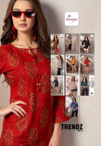 10 Colors Printed Rayon Western Top