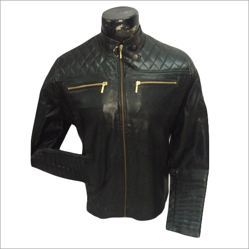 Plain Mens Leather Jacket