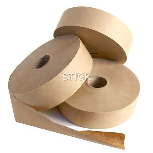 Gummed Tape - Kraft Paper, 6 Meter Length, Brown Color, 0.145mm Thickness | Single-sided, Water-soluble Adhesive, Ideal For Seal And Aesthetic Uses