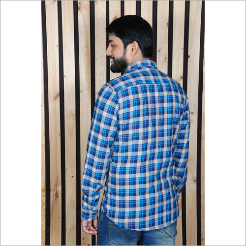 Poplin Mens Checked Shirt