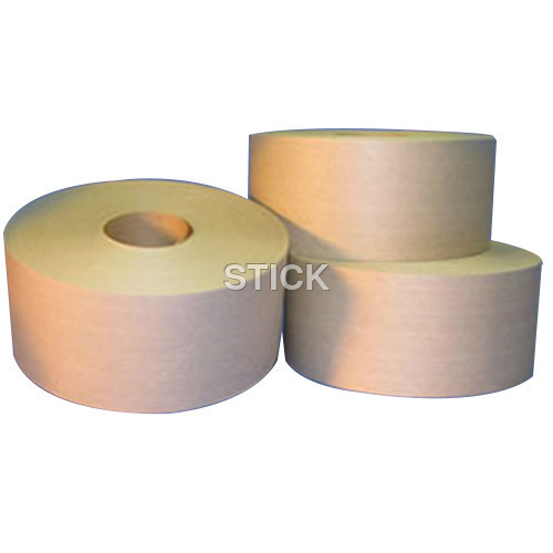 Water-Activated Tape - Kraft Paper, 0.075mm to 0.2mm Thickness | Eco-Friendly, Single-Sided, Brown Color, Strong Secure Seal