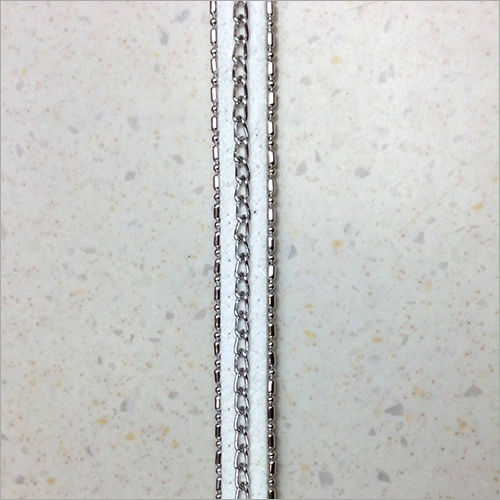 Silver Metal Chain Trim National Lace