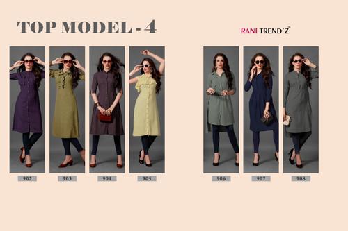 7 Colors Designer Long Shirt Kurtis