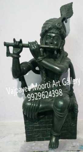 BLACK MARBLE KRISHNA STATUE BLACK MARBLE KRISHNA STATUE