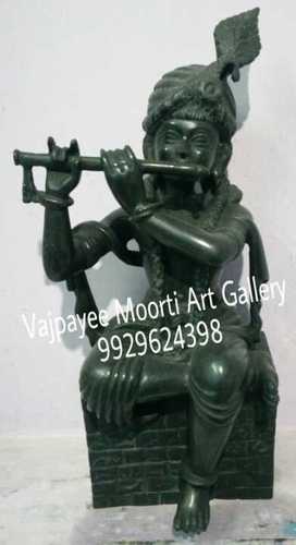 Marble Black Krishna Statue