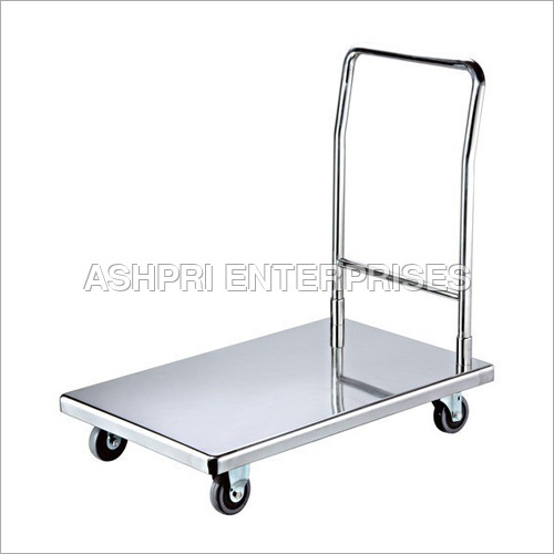 Stainless Steel Trolley - 2 Feet Height, 50-100 kg Load Capacity | Corrosion Resistant, Smooth Finish, Easy Grip Handles, Four Sturdy Wheels