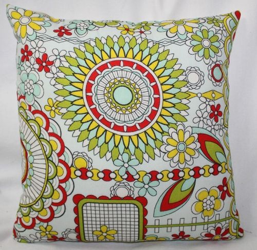 Multicolor Flower Print Cushion Cover