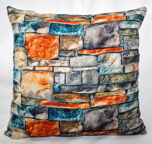 Multicolor Stones Print Cushion Cover