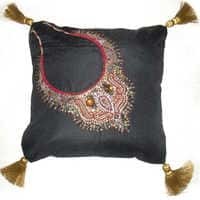 Hand Embroidered Cushion Cover By CRAFTOLA INTERNATIONAL