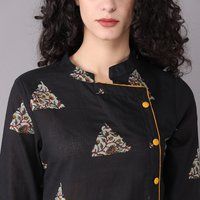 Ladies Long A-line Kurti With Printed Palazzo